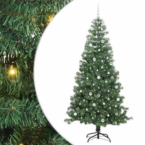 Ziemassvētku Eglīte Su 300 Led Ar Statīvu Zaļa 240 Cm Pvc Vidaxl
