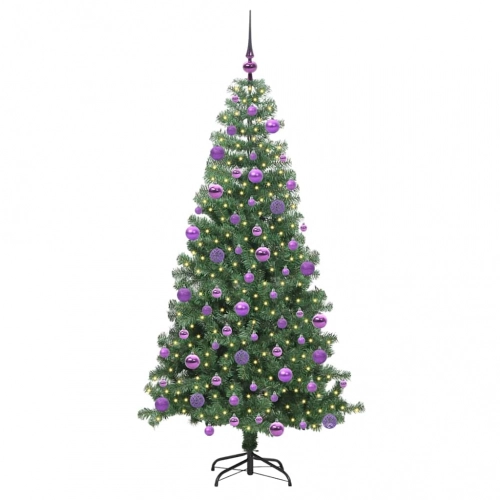 Ziemassvētku Eglīte Su 300 Led Ar Statīvu Zaļa 240 Cm Pvc Vidaxl