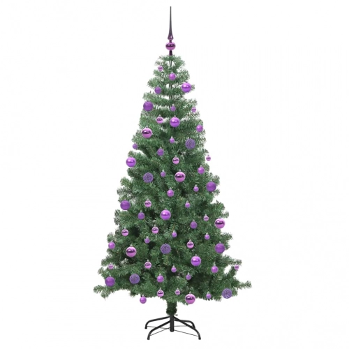Ziemassvētku Eglīte Su 300 Led Ar Statīvu Zaļa 240 Cm Pvc Vidaxl