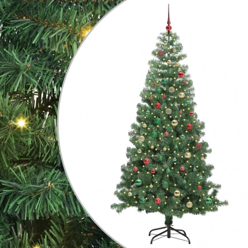Ziemassvētku Eglīte Su 300 Led Ar Statīvu Zaļa 240 Cm Pvc Vidaxl