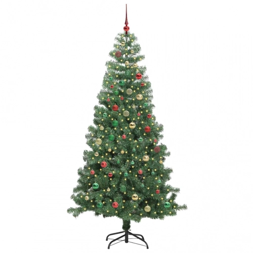 Ziemassvētku Eglīte Su 300 Led Ar Statīvu Zaļa 240 Cm Pvc Vidaxl