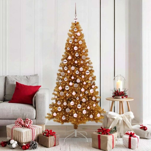 Ziemassvētku Eglīte Su 300 Led Ar Statīvu Zelts 180 Cm Pet Vidaxl