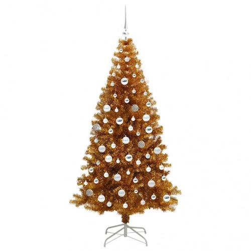 Ziemassvētku Eglīte Su 300 Led Ar Statīvu Zelts 180 Cm Pet Vidaxl