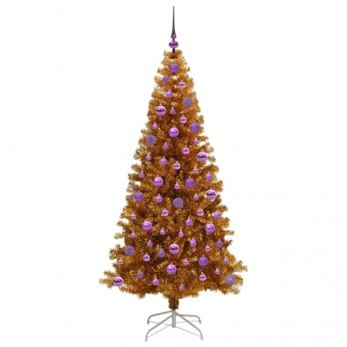 Ziemassvētku Eglīte Su 300 Led Ar Statīvu Zelts 180 Cm Pet Vidaxl