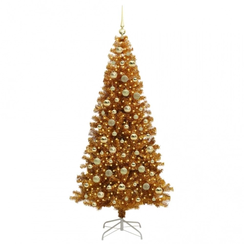 Ziemassvētku Eglīte Su 300 Led Ar Statīvu Zelts 210 Cm Pet Vidaxl