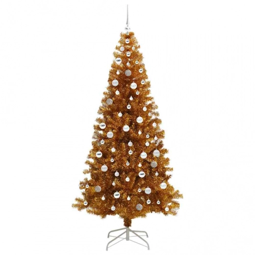 Ziemassvētku Eglīte Su 300 Led Ar Statīvu Zelts 210 Cm Pet Vidaxl