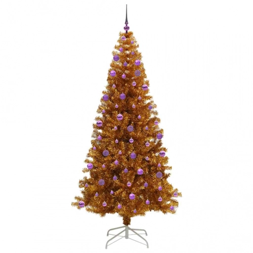 Ziemassvētku Eglīte Su 300 Led Ar Statīvu Zelts 210 Cm Pet Vidaxl