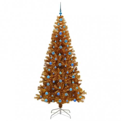 Ziemassvētku Eglīte Su 300 Led Ar Statīvu Zelts 210 Cm Pet Vidaxl