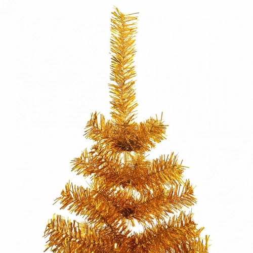 Ziemassvētku Eglīte Su 300 Led Ar Statīvu Zelts 240 Cm Pet Vidaxl