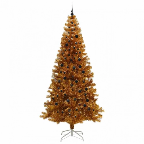 Ziemassvētku Eglīte Su 300 Led Ar Statīvu Zelts 240 Cm Pet Vidaxl