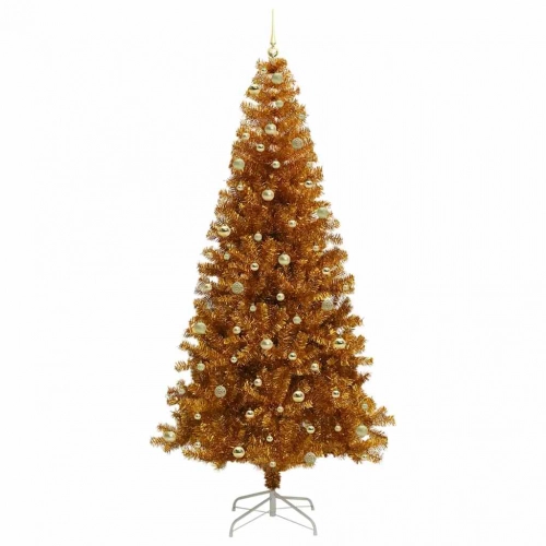 Ziemassvētku Eglīte Su 300 Led Ar Statīvu Zelts 240 Cm Pet Vidaxl