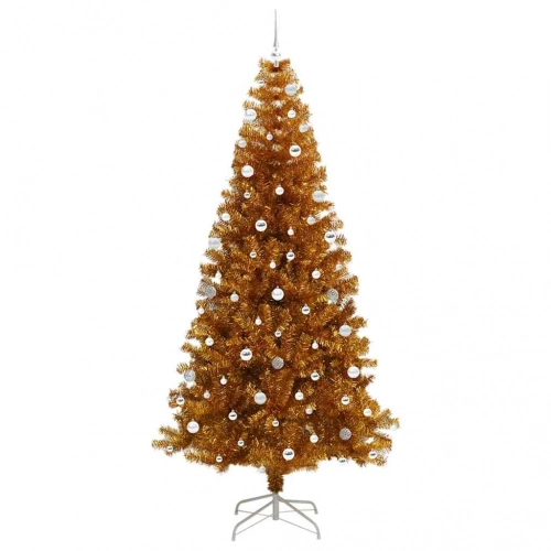 Ziemassvētku Eglīte Su 300 Led Ar Statīvu Zelts 240 Cm Pet Vidaxl