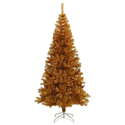 Ziemassvētku Eglīte Su 300 Led Ar Statīvu Zelts 240 Cm Pet Vidaxl
