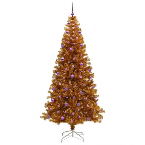 Ziemassvētku Eglīte Su 300 Led Ar Statīvu Zelts 240 Cm Pet Vidaxl