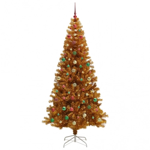 Ziemassvētku Eglīte Su 300 Led Ar Statīvu Zelts 240 Cm Pet Vidaxl