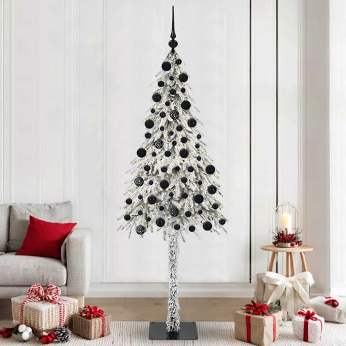 Ziemassvētku Eglīte Su 300 Led Balts 210 Cm Pe Un Tērauds Vidaxl