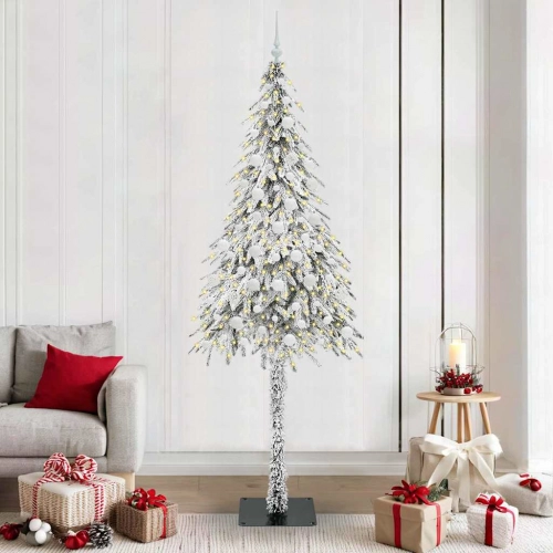 Ziemassvētku Eglīte Su 300 Led Balts 210 Cm Pe Un Tērauds Vidaxl