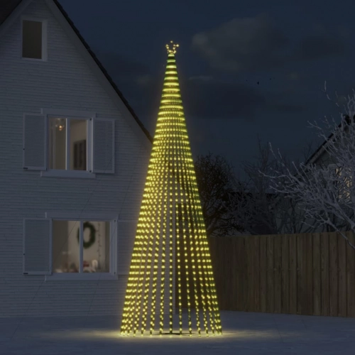 Led Ziemassvētku Eglīte 1544 Led Silti Balta 500 Cm Vidaxl