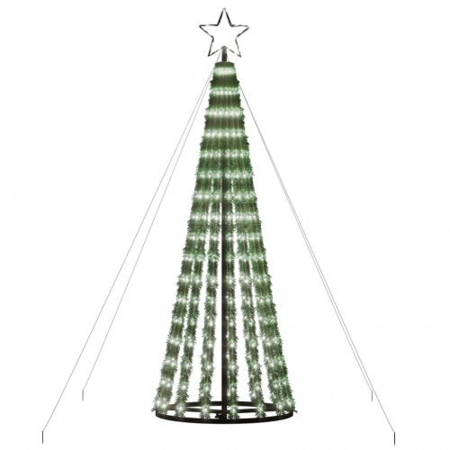 Led Ziemassvētku Eglīte 275 Led Auksti Balts 180 Cm Vidaxl
