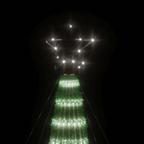 Led Ziemassvētku Eglīte 275 Led Auksti Balts 180 Cm Vidaxl