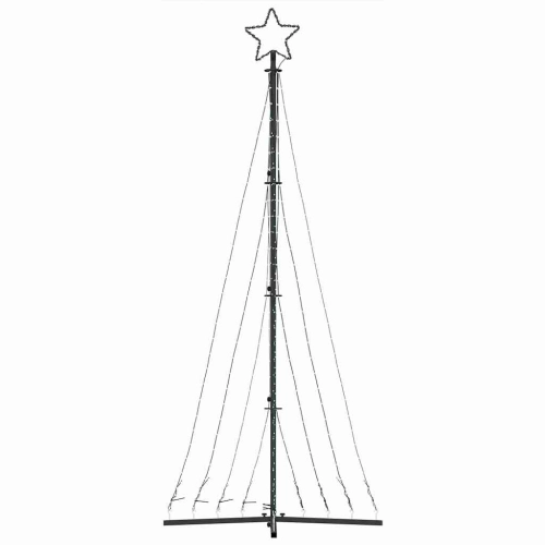 Ziemassvētku Eglītes Gaismiņas, 447 Led, Vēsi Baltas, 250 Cm Vidaxl