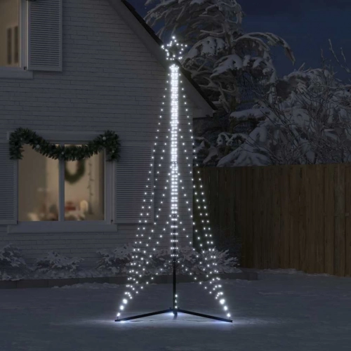 Led Ziemassvētku Eglīte 525 Led Auksti Balts 302 Cm Vidaxl