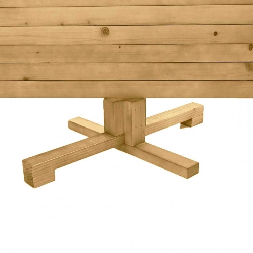 Ziemassvētku Koki Ar Statīvu Brūna 120 Cm Priedes Masīvkoks Vidaxl