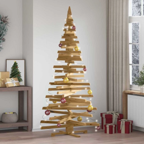Ziemassvētku Koki Ar Statīvu Brūna 210 Cm Priedes Masīvkoks Vidaxl