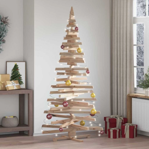 Ziemassvētku Koki Ar Statīvu Dabiska 210 Cm Priedes Masīvkoks Vidaxl