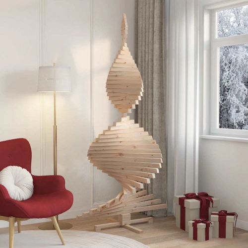 Ziemassvētku Koki Ar Statīvu Dabiska 210 Cm Priedes Masīvkoks Vidaxl