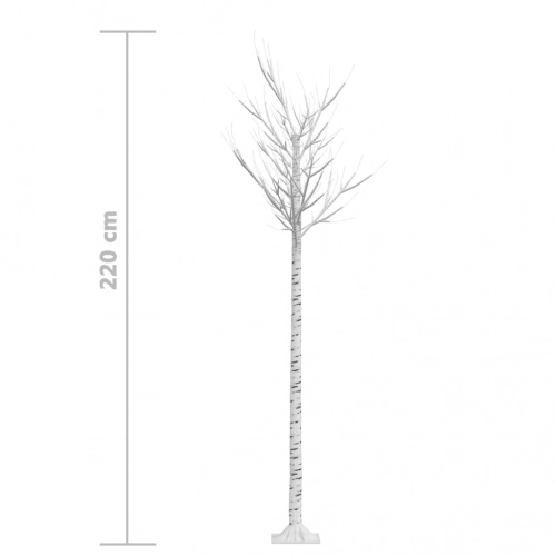 Ziemassvētku Koks, 200 Led, Silti Balta Gaisma, 2,2 M Vidaxl