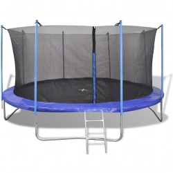 Batuts ar drošības tīklu un kāpnēm 457 cm (15ft) Vidaxl