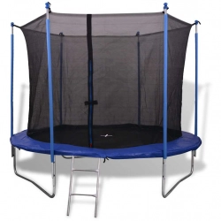Batuts ar drošības tīklu un kāpnēm 305 cm (10ft) Vidaxl