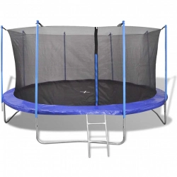 Batuts ar drošības tīklu un kāpnēm 427 cm (14ft) Vidaxl