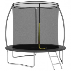 Batuts ar drošības tīklu un kāpnēm 244 cm (8ft) Vidaxl