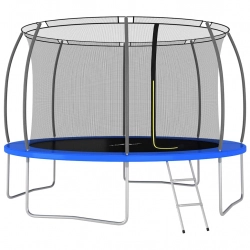 Batuts ar drošības tīklu un kāpnēm 366 cm (12ft) Vidaxl