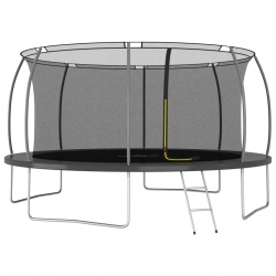 Batuts ar drošības tīklu un kāpnēm 457 cm (15ft) Vidaxl