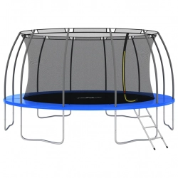 Batuts ar drošības tīklu un kāpnēm 488 cm (16ft) Vidaxl