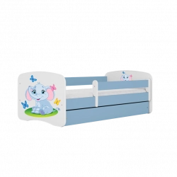 Bed babydreams blue baby elephant with drawer with mattress 180/80