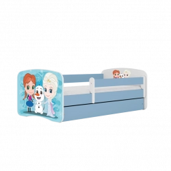 Bed babydreams blue frozen land without drawer with mattress 140/70