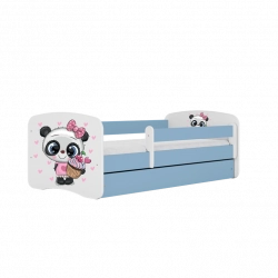 Bed babydreams blue panda without drawer with mattress 140/70