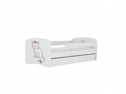 Bed babydreams green cat with drawer with mattress 180/80