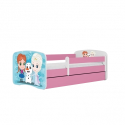 Bed babydreams pink frozen land without drawer with mattress 140/70