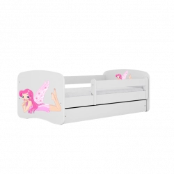 Bed babydreams white fairy with wings with drawer with mattress 180/80