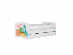 Bed babydreams white tiny dinos without drawer with mattress 160/80