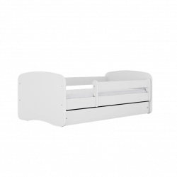 Bed babydreams white without pattern without drawer with mattress 180/80
