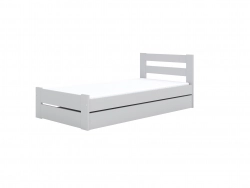 Bed Emil white 180 with mattress