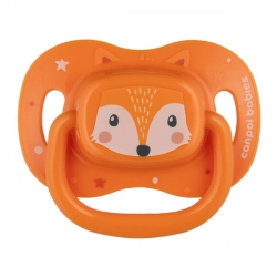 Canpol Babies Cute Animals Silikonowy Smoczek Uspokajający Symetryczny 34/924_ora 0-6msc Pomarańczowy