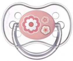 Canpol Babies Newborn Baby Smoczek uspokajający silikonowy symetryczny 0-6m 22/580_pin Różowy