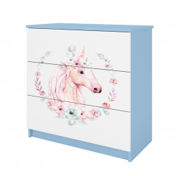 Chest of drawers babydreams blue horse